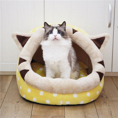 Cat Bed Indoor Soft Cats Houses Warm Cozy Cushion Bag Small Dog Removable Washable Tent