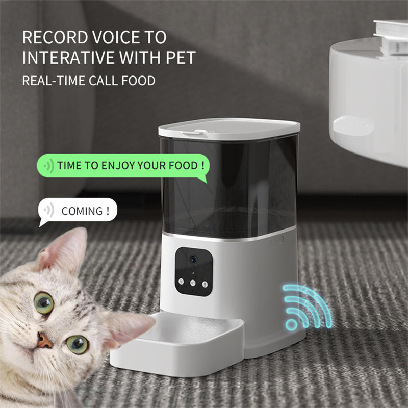 Smart WiFi Pet Automatic Feeder — 6L with App Control &amp; Camera Options