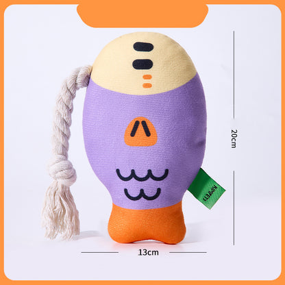 Plush Chew Toys For Inside Dog Plush Squeaky Toys Puffhead Fish Chew Toys