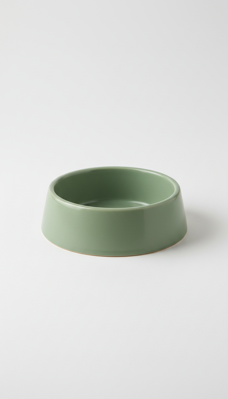 Sage Green Ceramic Pet Bowl