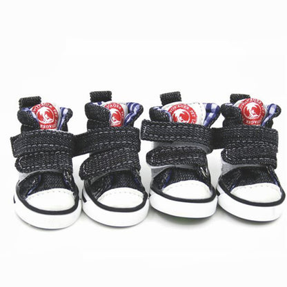 Small Dog Poodle Shoes Anti-dirty Anti-slip Canvas Shoes