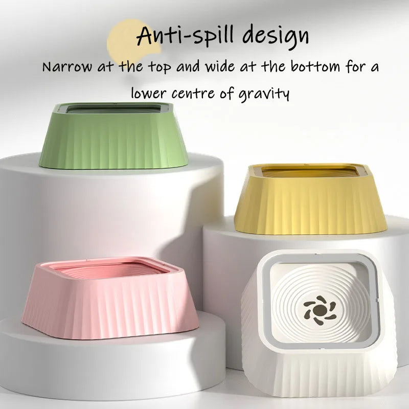 Pets Dog Cat Bowl Floating Bowl Water Drinker Not Wet Mouth Splash Water