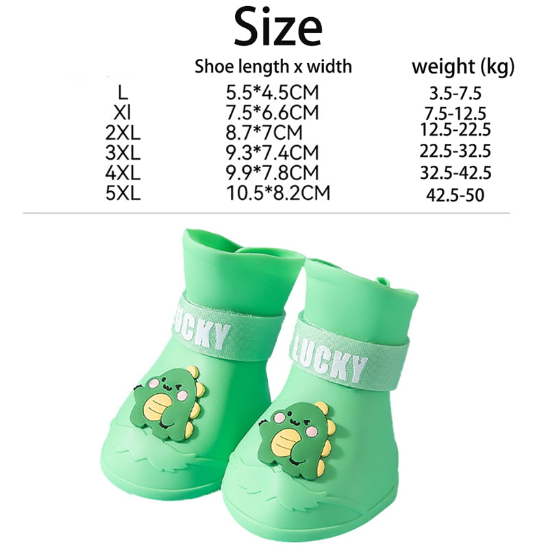 Waterproof Anti-Slip Rubber Rainshoe For Pets,Outdoor Shoe,Ankle Boots,Pet Accessories