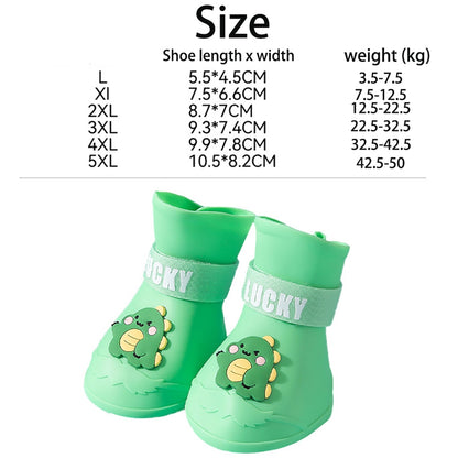 Waterproof Anti-Slip Rubber Rainshoe For Pets,Outdoor Shoe,Ankle Boots,Pet Accessories