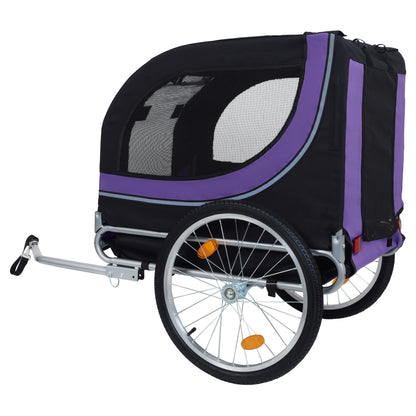 Large Folding Bike Trailer For Dogs - 66LB Capacity All-Terrain Pet Carrier, Durable