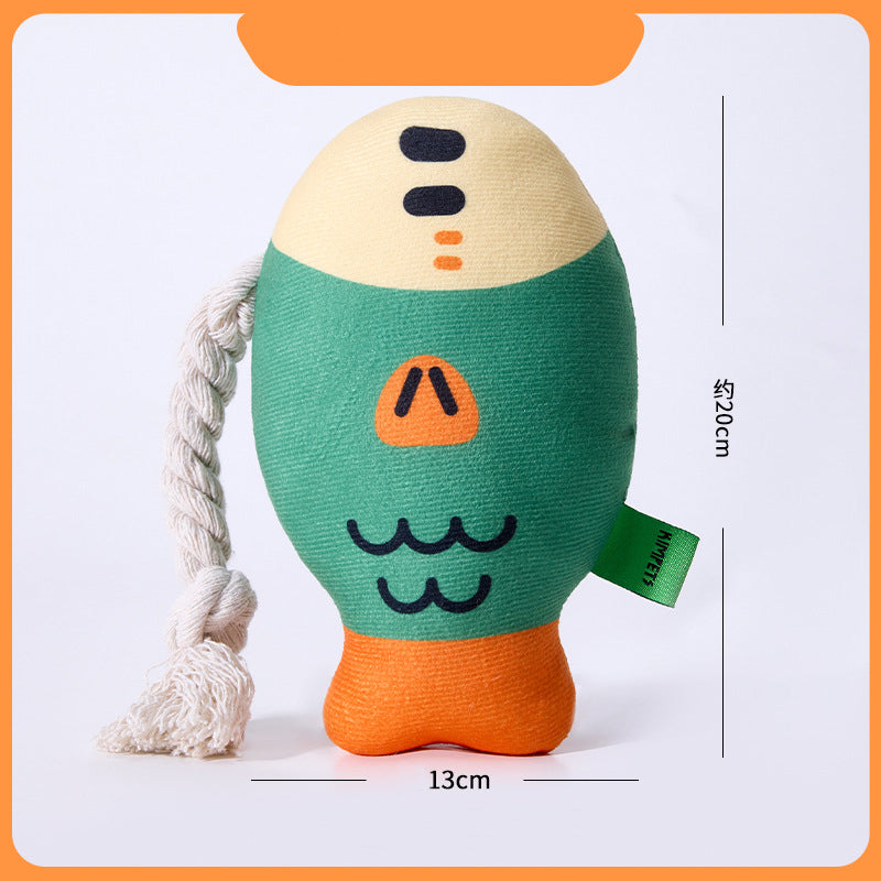 Plush Chew Toys For Inside Dog Plush Squeaky Toys Puffhead Fish Chew Toys