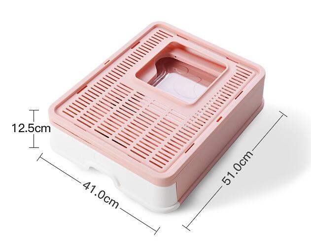 Foldable Enclosed Cat Litter Box with Odor Control