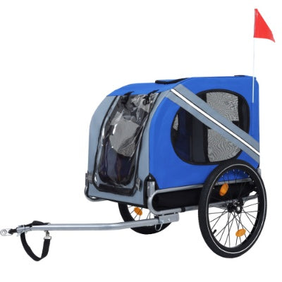 Large Folding Bike Trailer For Dogs  120LB Capacity All-Terrain Pet Carrier, Durable