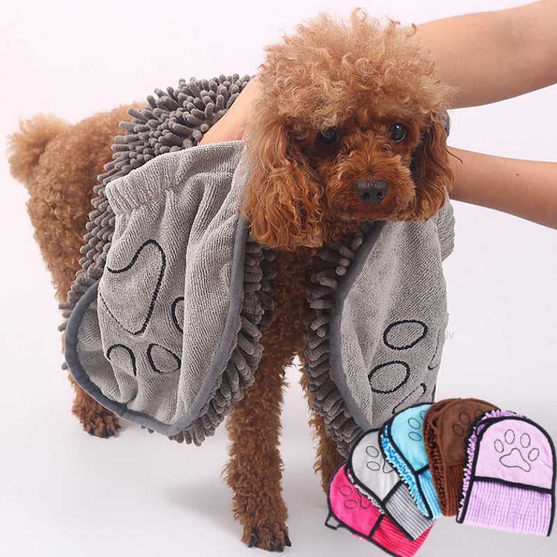 Super Absorbent Microfiber Pet Bath Towel &amp; Bathrobe for Dogs &amp; Cats
