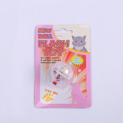 Cat Dog Toy Ball New Fashion Glowing Transparent Plastic Ball Pet Interactive