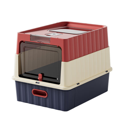Extra-large Fully Enclosed Cat Litter Box With UV Sterilization