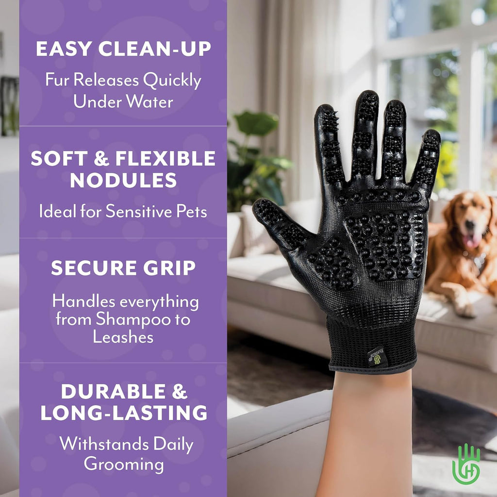 Aloe & Oats Dog Shampoo + Grooming Gloves Bundle
