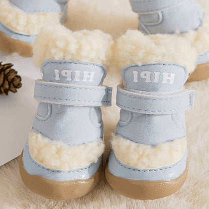 Winter Dog Shoes Thick Anti-slip Rain Snow Puppy Boots Outdoor Pet Paw Protector Foot Cover Pet Supplies Accessories