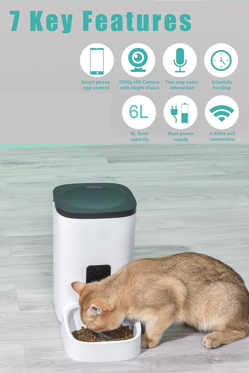6L Automatic Pet Feeder with Camera&amp;Wifi
