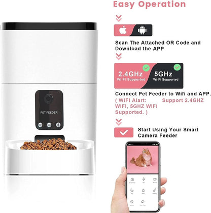 6L Automatic Pet Feeder with Camera&amp;Wifi