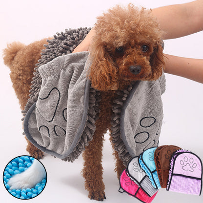 Super Absorbent Microfiber Pet Bath Towel &amp; Bathrobe for Dogs &amp; Cats