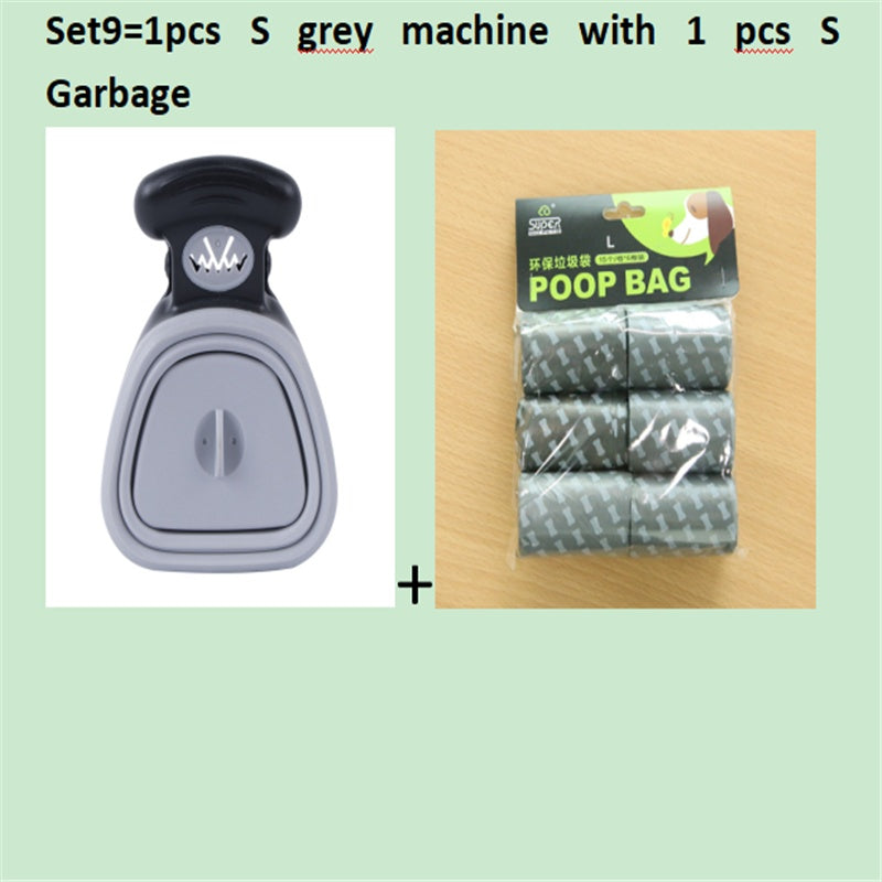 Dog Pet Travel Foldable Pooper Scooper With 1 Roll Decomposable bags Poop Scoop Clean Pick Up