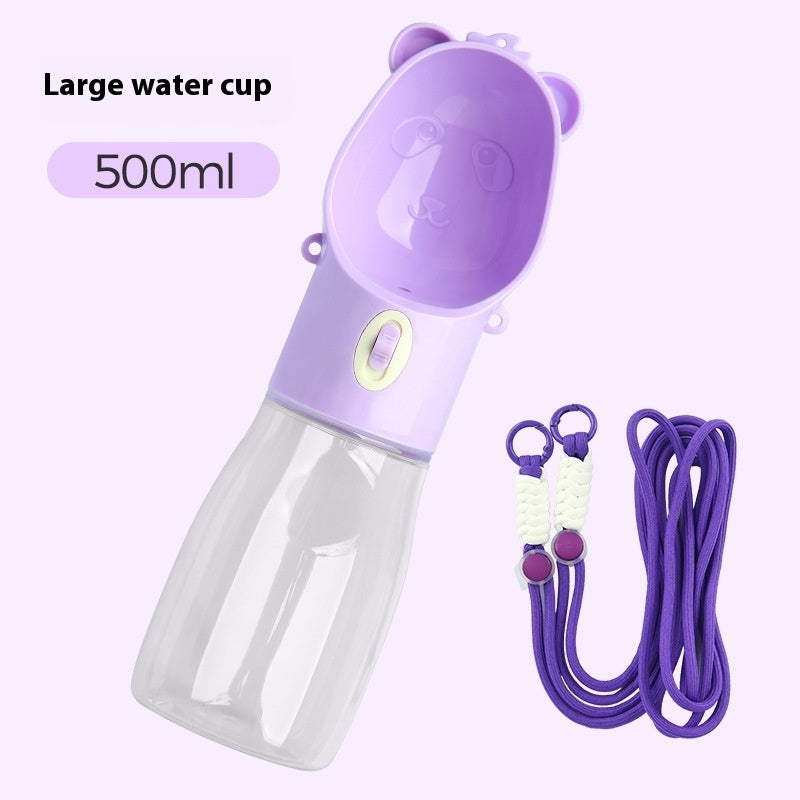 2 In 1 Portable Dog Water Bottle For Small Big Dogs Cats