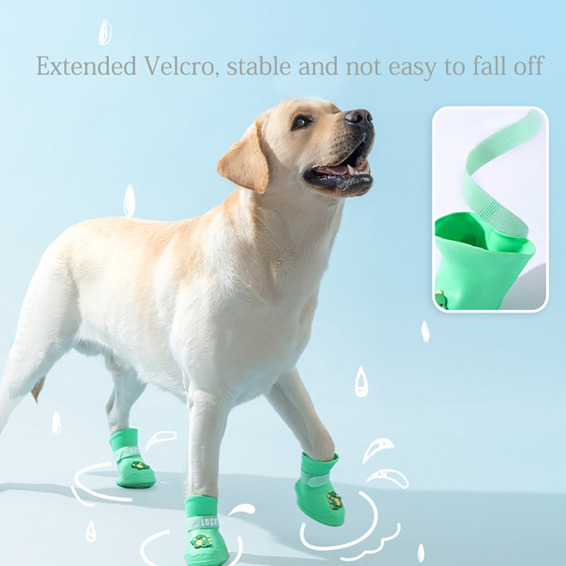Waterproof Anti-Slip Rubber Rainshoe For Pets,Outdoor Shoe,Ankle Boots,Pet Accessories