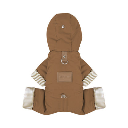 Pet Cotton-padded Coat Warm Four-legged Full-coverage With Hood