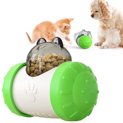 Funny Dog Treat Leaking Toy With Wheel Interactive Toy For Dogs Puppies Cats