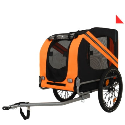 Large Folding Bike Trailer For Dogs  120LB Capacity All-Terrain Pet Carrier, Durable