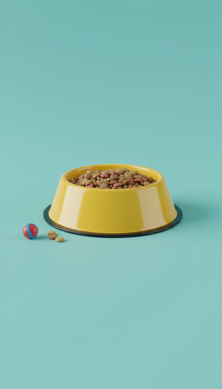 Sunbeam Yellow Stainless Pet Bowl