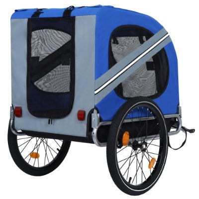 Large Folding Bike Trailer For Dogs  120LB Capacity All-Terrain Pet Carrier, Durable