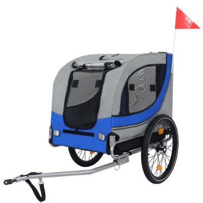 Large Folding Bike Trailer For Dogs  120LB Capacity All-Terrain Pet Carrier, Durable