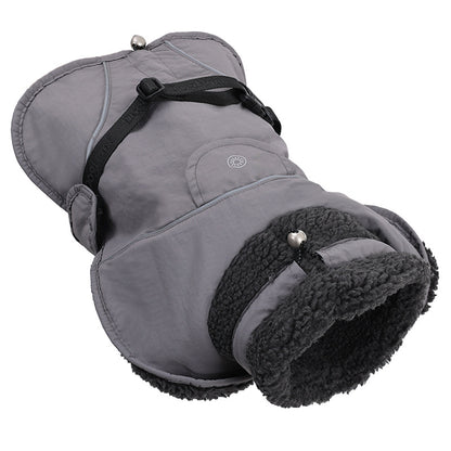 Dog Cotton-padded Clothes Go Out In Autumn And Winter Warm-