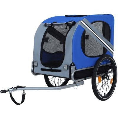 Large Folding Bike Trailer For Dogs  120LB Capacity All-Terrain Pet Carrier, Durable