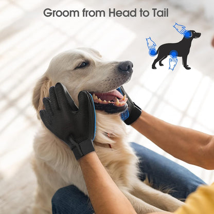 Upgrade Pet Grooming Gloves Cat Brushes For Gentle Shedding  Efficient Pets Hair Remover Mittens Dog Washing Gloves For Long And Short Hair Dogs Cats  Horse