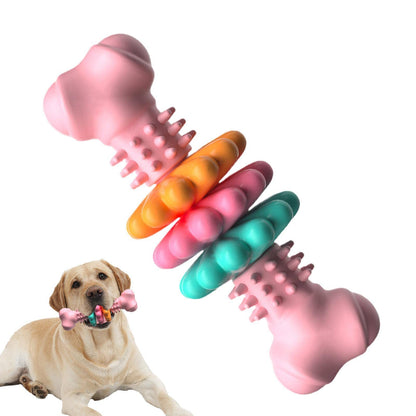 Dog Chew Toy Dog Bone Type  Dogs Teeth Cleaning Toys Indestructible TPR Bone Chewing Bite Resistant