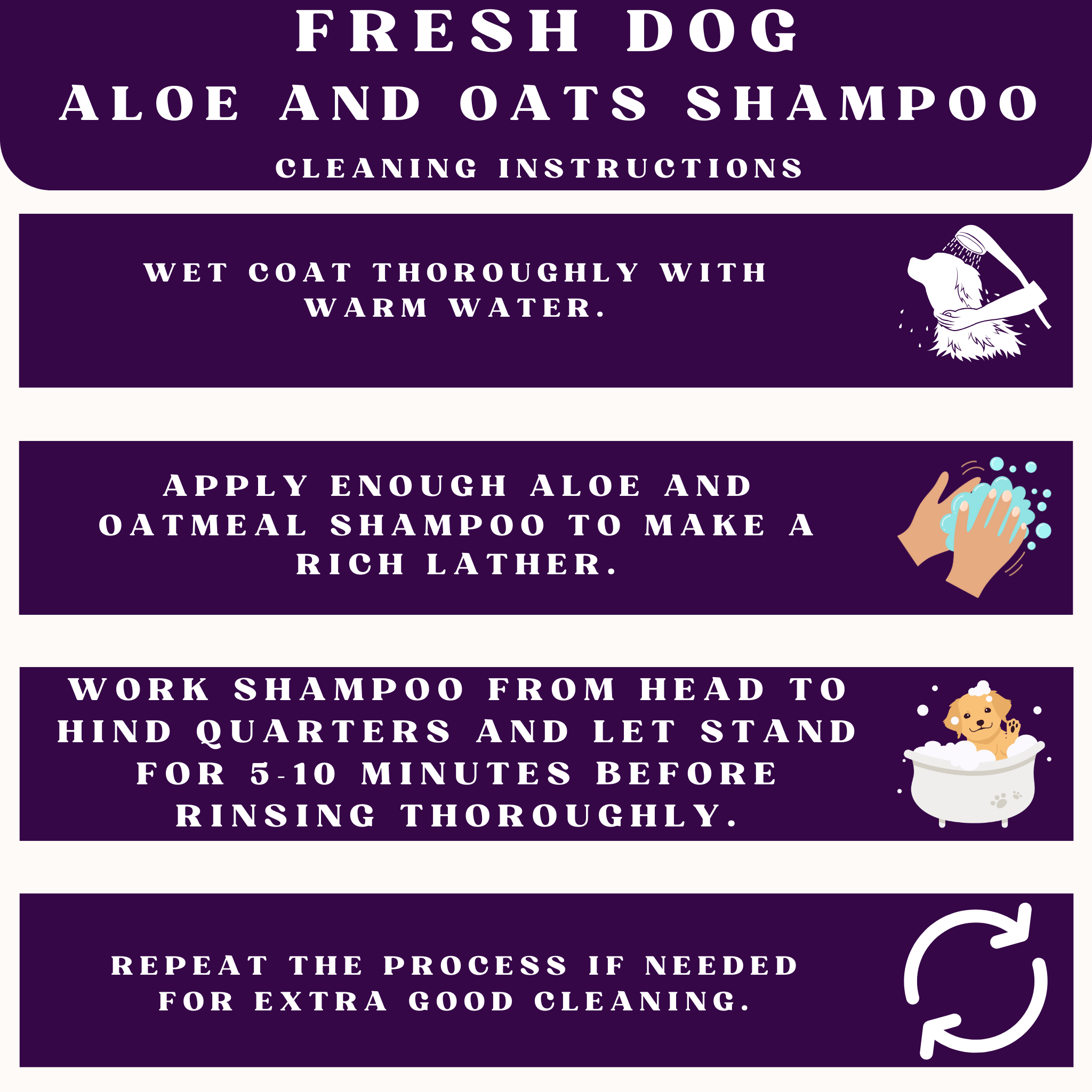 Aloe & Oats Dog Shampoo + Grooming Gloves Bundle