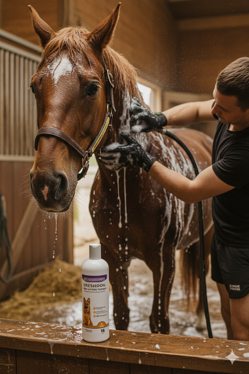 Aloe & Oats Dog Shampoo + Grooming Gloves Bundle