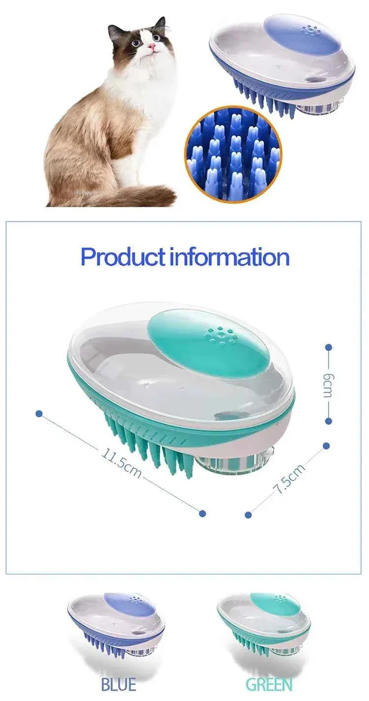 2-in-1 Silicone Pet Bath Brush & Grooming Massage Comb
