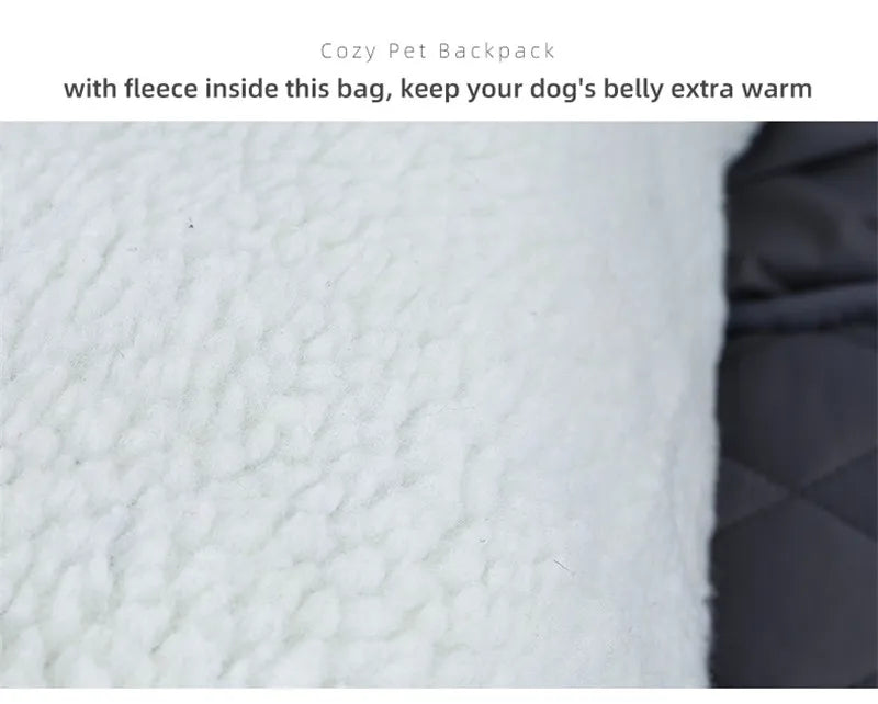 Winter Pet Carrier Backpack | Thicken Warm Windproof Hands-Free Bag for Small Dogs &amp; Cats