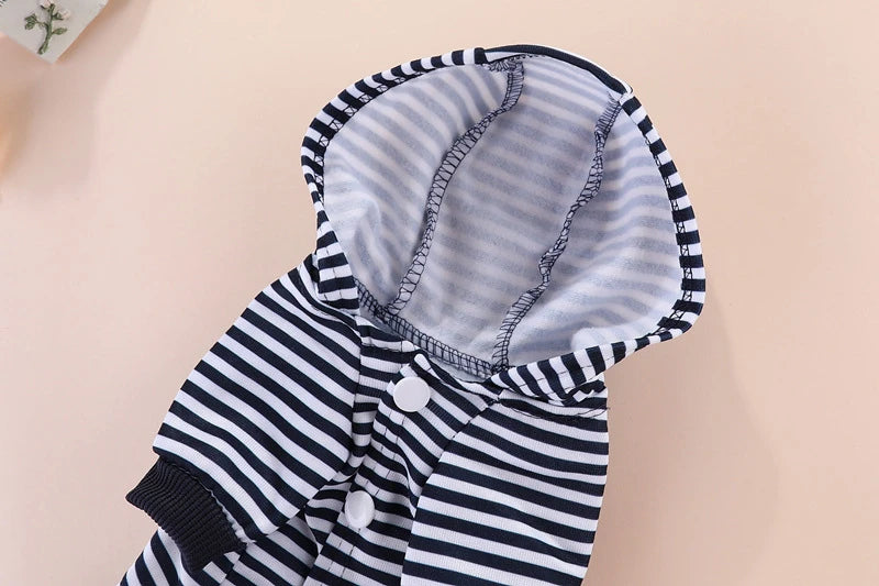 Tiger Patch Cotton Dog Hoodie Jumpsuit for Small Dogs