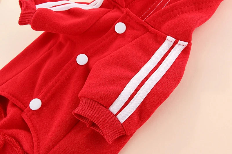 Tiger Patch Cotton Dog Hoodie Jumpsuit for Small Dogs