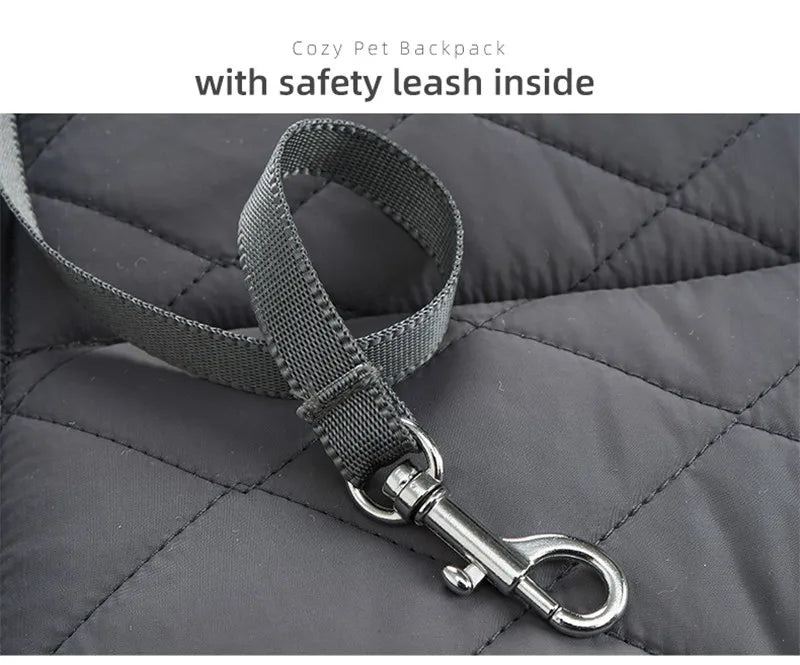 Winter Pet Carrier Backpack | Thicken Warm Windproof Hands-Free Bag for Small Dogs &amp; Cats
