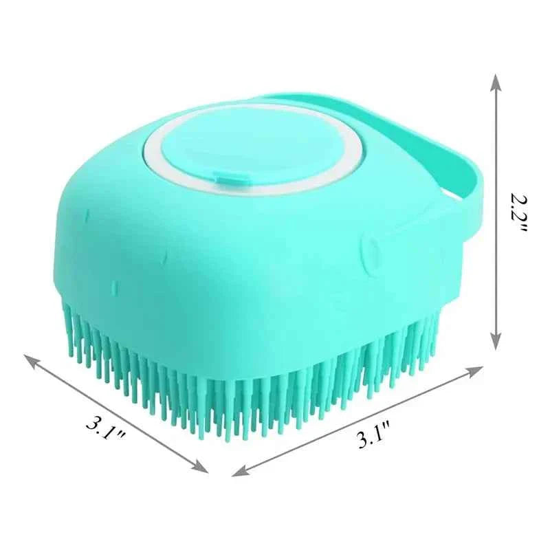 2-in-1 Silicone Pet Bath Brush & Grooming Massage Comb