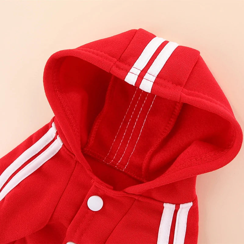 Tiger Patch Cotton Dog Hoodie Jumpsuit for Small Dogs