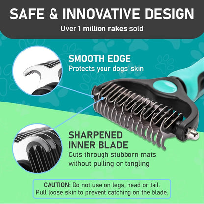 Maxpower Dual-Sided Pet Grooming Rake for Dogs &amp; Cats – Dematting Tool