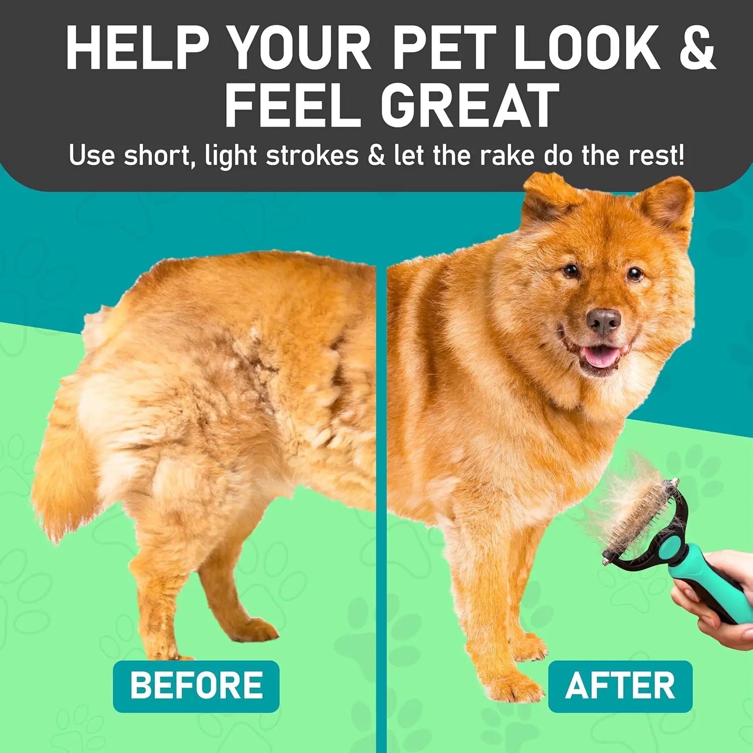 Maxpower Dual-Sided Pet Grooming Rake for Dogs &amp; Cats – Dematting Tool