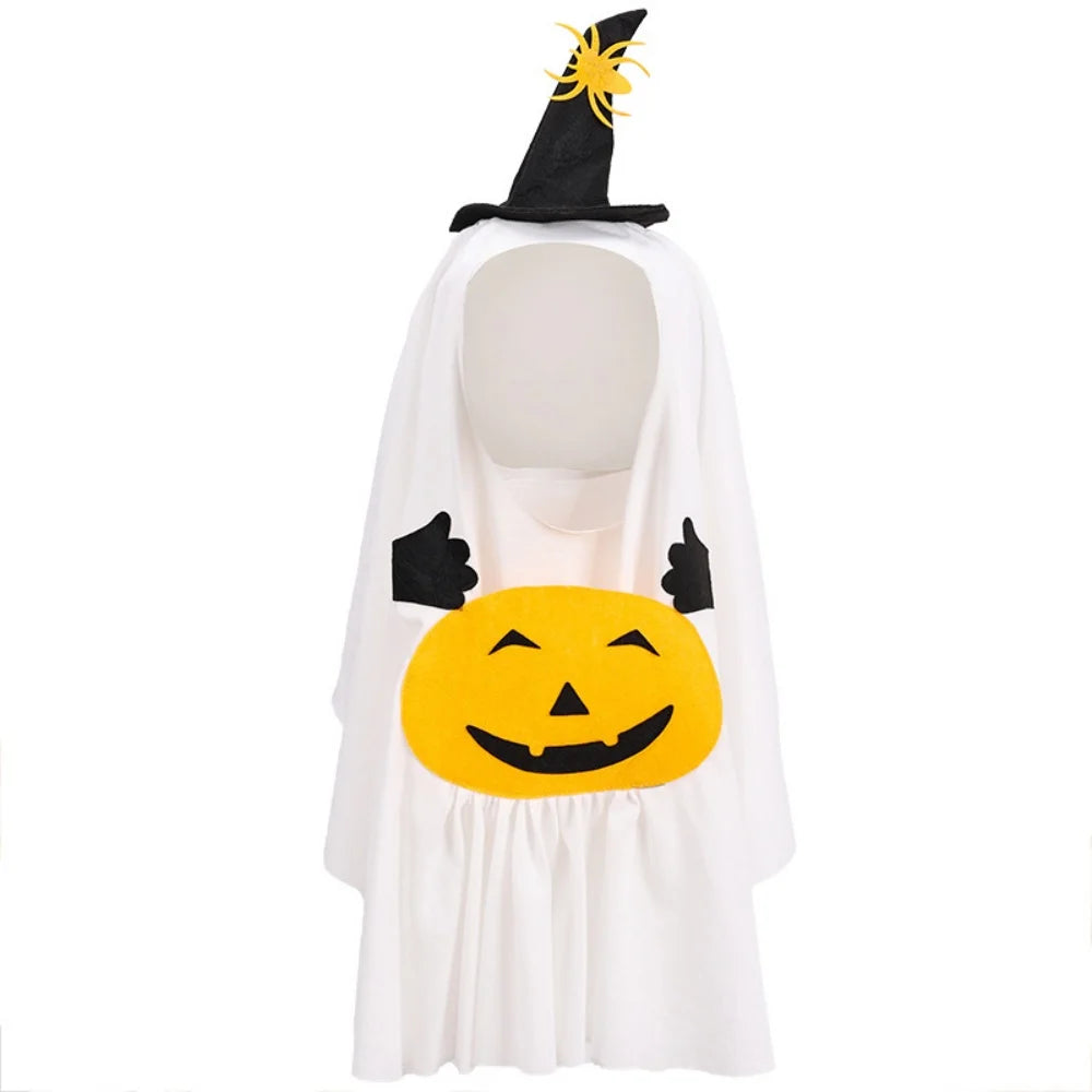 Halloween Pet Costume Ghost Pumpkin with Witch Hat And Candy Pocket Cute Cosplay Clothes for Small Medium Large Dogs And Cats