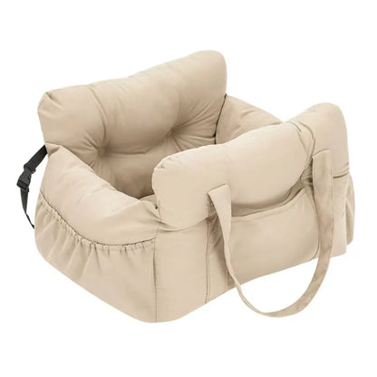 Dog Car Seat with Safety Belt – Non-Slip Washable Travel Carrier for Small Dogs