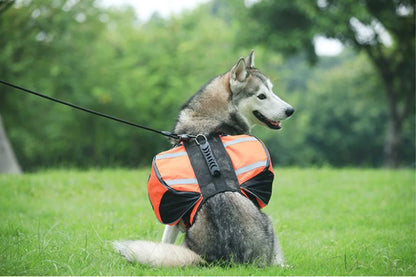 Reflective Dog Saddle Bag Harness | Adjustable Carrier for Hiking, Camping &amp; Travel