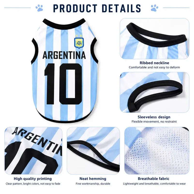 Number-Print Soccer Dog Jersey