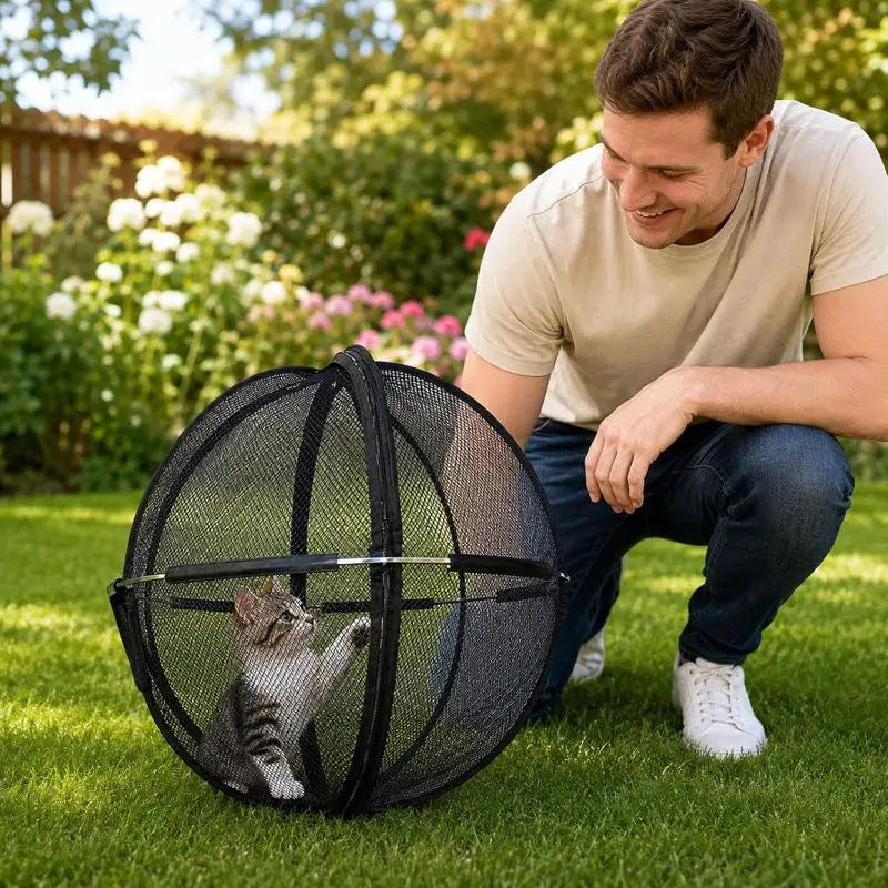 Foldable Pop-Up Cat Playpen Ball – 68 cm