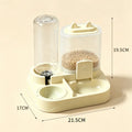 Cat Food and Water Feeder with Transparent Container